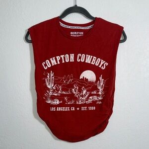Hybrid Apparel Compton Cowboys Rust Red Graphic Tee
